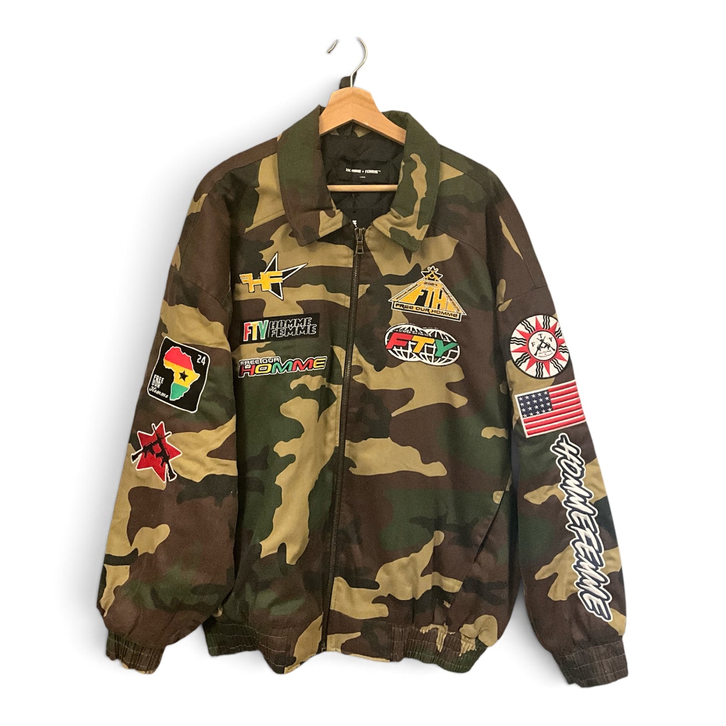 Free The Youth x Homme Femme Limited Edition Bomber Jacket Streetwear Collaboration Size L